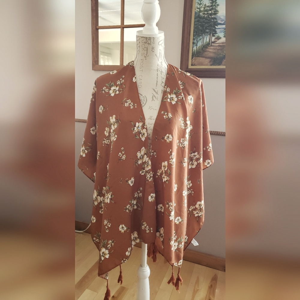 Burnt Orange Shawl/Cover-up